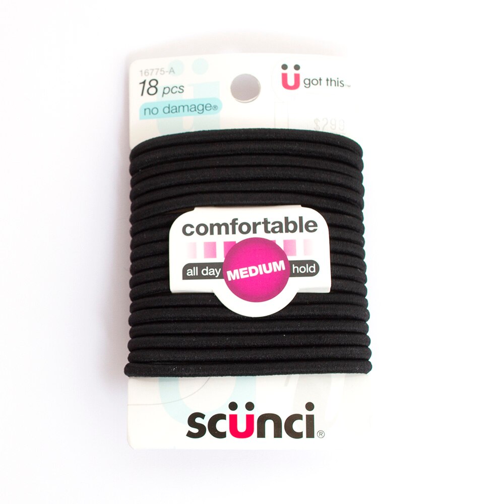 Scunci, Elastic, Hair Tie, 18 piece